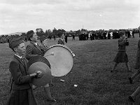 Percussion section of the school band - Lyons0009336.jpg  Percussion section of the school band at match in 1965. : School band
