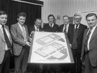 Looking at the plans for Sportlann in Mc Hale Park , December 1977 - Lyons0011618.jpg  Looking at the plans for Sportlann in Mc Hale Park , December 1977 : Castlebar, Sportlann