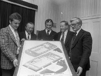 Looking at the plans for Sportlann in Mc Hale Park , December 1977 - Lyons0011619.jpg  Looking at the plans for Sportlann in Mc Hale Park , December 1977 : Castlebar, Sportlann