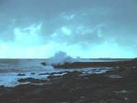 Stormy seas at Dooagh Pier, Achill - Lyons0017501.jpg  Stormy seas at Dooagh Pier, Achill and the Bills rocks in the background. May 1986. : 198605 Stormy seas at Dooagh Pier.tif, Achill, Lyons collection