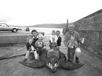 Six foot leather back turtle in Achill washed ashore. September  Six foot leather back turtle in Achill washed ashore. September 1990. - Lyons0017529.jpg  Six foot leather back turtle in Achill washed ashore. September 1990. : 199009 Excitement in Achill.tif, Achill, Lyons collection