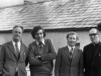 Sean Seoighe, a colleauge, John " twin " McNamara and Fr Coller  Sean Seoighe, a colleauge, John " twin " McNamara and Fr Colleran - Lyons0017645.jpg  L-R : Sean Seoighe, a colleauge, John " twin " McNamara and Fr Colleran former President of St. Coleman's College, Achill, September 1975. : 19750909.tif, Achill, Lyons collection