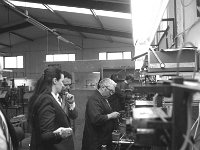 Maire Geoghegan Quinn Minister for the Gaeltacht visit to the Ud  Maire Geoghegan Quinn Minister for the Gaeltacht visit to the Udaras factory in Achill, April 1981. - Lyons0017671.jpg  Maire Geoghegan Quinn Minister for the Gaeltacht visit to the Udaras factory in Achill, April 1981. : 1981 Misc, 19810407 Visit to Udaras factory in Achill 2.tif, Achill, Lyons collection