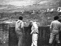 The search for three farmers in Slievemore, Achil, January 1983. - Lyons0017692.jpg  The search for three farmers in Slievemore, Achill for Olivia Hall Irish Times, January 1983.  Friends of the missinig farmers waiting for news. : 19830110 Slievemore Achill 3.tif, Achill, Irish Times, Lyons collection