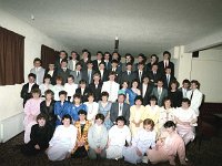 Mc Hale College Achill debs, May 1987. - Lyons0017731.jpg  Mc Hale College Achill debs, May 1987. Niall Lynch Principal of Mc Hale College with students at their debs ball. : 19870508 Mc Hale College Debs.tif, Achill, Lyons collection