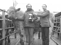 Balla mart, February 1977. - Lyons0016661.jpg  John Mc Ellin, Balla presenting the Mc Ellin Cup to the owner of the Champion bullock at the show and sales . Balla Mart,  February 1977. : 19770224 Balla Mart 2.tif, Balla Mart, Lyons collection