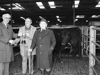 Balla Mart. October 1986.. - Lyons0016730.jpg  Brose Walsh Board Member presenting Cup to winning farmers. Balla MArt, October 1986. : 19861018 Balla Mart 4.tif, Balla Mart, Lyons collection