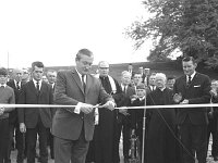 New topless cubicles in Ballam May 1970 - Lyons0016538.jpg  Minister Sean Flanagan cutting the tape. New topless cubicles in Balla. May 1970. : 19700504 New topless cubicles in Balla 2.tif, Farmers Journal, Lyons collection