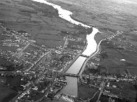 Young Ballina Boy fishing on the Moy, July 1967. - Lyons0017175.jpg  Aerial view of Ballina, November 1967.