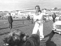 Ballina Show, August 1972. - Lyons0017275.jpg  Lady with an Irish wolfhound. Ballina Show, August 1972. : 19720824 Ballina Show 7.tif, Ballina, Farmers Journal, Lyons collection