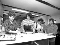 Classes for travellers in Ballina, May 1991. - Lyons0017345.jpg  Classes for travellers in Ballina, May 1991. Three of the students receiving instructions making scones. Standing centre, the instructor. : 19910508 Classes for travellers in Ballina 3.tif, Ballina, Farmers Journal, Lyons collection