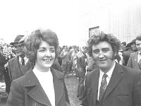 Ballinrobe races,  June 1972.. - Lyons0016921.jpg  Mr and Mrs Joe and Murphy from Ballinrobe. Ballinrobe races,  June 1972. : 1972 Misc, 19720622 Ballinrobe Races 7.tif, Ballinrobe, Lyons collection