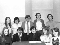 Ballinrobe youth club, August 1972. - Lyons0016930.jpg  Fr Bernard Shaughnessy CC Ballinrobe with members of the Ballinrobe youth club, August 1972. : 1972 Misc, 19720802 Ballinrobe Youth Club.tif, Ballinrobe, Lyons collection