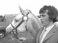 Ballinrobe Show, September 1972. - Lyons0016936.jpg  Val Moran from Westport. Ballinrobe Show, September 1972. : 1972 Misc, 19720914 Ballinrobe Show 3.tif, Ballinrobe, Lyons collection