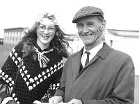 Ballinrobe Races, April 1973. - Lyons0016979.jpg  Ballinrobe Races, April 1973. Vincent McHugh, Castlebar with his daughter. : 1973 Misc, 19730405 Ballinrobe Races 7.tif, Ballinrobe, Lyons collection