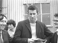 Ballinrobe Races, June 1973. - Lyons0016984.jpg  Centre Joe Corcoran Mayo football star with two friends. Ballinrobe Races, June 1973. : 1973 Misc, 19730621 Ballinrobe Races 3.tif, Ballinrobe, Lyons collection