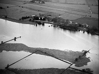 Aerial view of the river Robe flooding, November 1978.. - Lyons0017063.jpg  Aerial view of the river Robe flooding, November 1978. : 1978 Misc, 19781126 Aerial view of the river Robe flooding 1.tif, Ballinrobe, Lyons collection