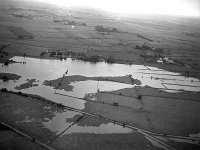 Aerial view of the river Robe flooding, November 1978.. - Lyons0017064.jpg  Aerial view of the river Robe flooding, November 1978. : 1978 Misc, 19781126 Aerial view of the river Robe flooding 2.tif, Ballinrobe, Lyons collection