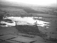 Aerial view of the river Robe flooding, November 1978.. - Lyons0017066.jpg  Aerial view of the river Robe flooding, November 1978. : 1978 Misc, 19781126 Aerial view of the river Robe flooding 4.tif, Ballinrobe, Lyons collection