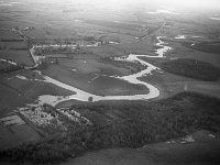 Aerial view of the river Robe flooding, November 1978.. - Lyons0017069.jpg  Aerial view of the river Robe flooding, November 1978. : 1978 Misc, 19781126 Aerial view of the river Robe flooding 7.tif, Ballinrobe, Lyons collection