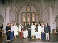 Presentation to Fr Ludden, Ballintubber abbey, June 1978. - Lyons Ballintubber Abbey-10.jpg  Mrs T Gilbert Cooper making a presentation to Fr Stephen Ludden CC Ballintubber Abbey for the Abbey restoration fund. The Gilbert Cooper family. June 1978. : 19780601 Presentation to Fr Stephen Ludden.tif, Ballintubber Abbey, Lyons collection