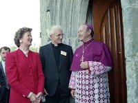 President Robinson opens Chapter House, Ballintubber Abbey, August 1994. - Lyons Ballintubber Abbey-116.jpg  President Robinson opens Chapter House, Ballintubber Abbey, August 1994. Also pictured, Frank Fahey CC Ballintubber and Archbishop Joseph Cassidy. : 19940810 President Robinson opens Chapter House 6.tif, Ballintubber Abbey, Lyons collection