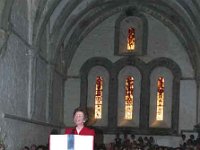 President Robinson opens Chapter House, Ballintubber Abbey, August 1994. - Lyons Ballintubber Abbey-117.jpg  President Robinson addressing the congregation at the  opening of the Chapter House, Ballintubber abbey, 1994 . : 19940810 President Robinson opens Chapter House 5.tif, Ballintubber Abbey, Lyons collection