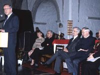 The launch of the video documentary " The Abbey that refused to die ", March 1993. - Lyons Ballintubber Abbey-124.jpg  The launch of the video documentary " The Abbey that refused to die ", March 1993. Seated at right is Archbishop Cassidy Archbishop of Tuam listening  to an Taoiseach Albert Reynolds addressing the congregation. : 19930306 The Abbey that refused to die 4.tif, Ballintubber Abbey, Lyons collection