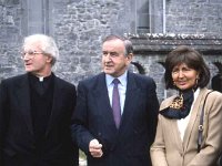 The launch of the video documentary " The Abbey that refused to die ", March 1993. - Lyons Ballintubber Abbey-125.jpg  The launch of the video documentary " The Abbey that refused to die ", March 1993. Fr Frank Fahey, an Taoiseach Albert Reynolds and his wife Kathleen. : 19930306 The Abbey that refused to die 3.tif, Ballintubber Abbey, Lyons collection