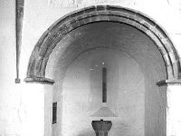 The restored Romanseque style baptistry, Ballintubber Abbey, November 1969 - Lyons Ballintubber Abbey-36.jpg  The restored Romanseque style baptistry, Ballintubber Abbey, November 1969 : 19691128 The restored Romanesque style Baptistery 5.tif, Ballintubber Abbey, Lyons collection