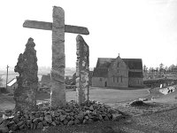 Ballintubber Abbey cross and stones, October 1988 - Lyons Ballintubber Abbey-80.jpg  Ballintubber Abbey cross and stones, October 1988 : 198810 Ballintubber Abbey 3.tif, Ballintubber Abbey, Lyons collection