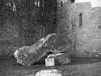 Stones from the foundation of the Church circa 441 at Ballintubber Abbey, October 1988. - Lyons Ballintubber Abbey-82.jpg  Stones from the foundation of the Church circa 441 at Ballintubber Abbey, October 1988. : 198810 Ballintubber Abbey 1.tif, Ballintubber Abbey, Lyons collection