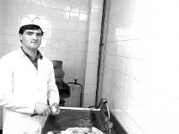 Boxty in Belmullet, November 1986... - Lyons0018198.jpg  .Washing the potatoes before preparing for making boxty. Boxty in Belmullet, November 1986. : 19861130 Boxty in Belmullet 1.tif, Farmers Journal, Lyons collection