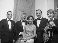 Castlebar International Song Contest 1967 - Lyons0005327.jpg  Castlebar Song Contest, 1967. Composer Andy Galligan second from the right with Joan Connolly and the Tommy Ellis Trio who sang his song 'One and One is Two' which wond the Straight Section in 1967. : Castlebar Song Contest, Connolly, Galligan