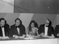 Castlebar International song Contest, 1977 - Lyons0005584.jpg  Castlebar Song Contest 1977. Judges; included in the picture are Cathy Nugent and Kevin Roche, RTE fourth from the left. : Castlebar Song Contest, Nugent, Roche