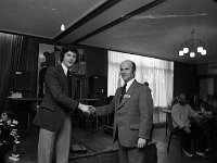 Castlebar International song Contest, 1977 - Lyons0005607.jpg  Castlebar Song Contest 1977. UK composer Phil Leighton at right being congratulated by Pat Jennings. : Castlebar Song Contest, Jennings, Leighton