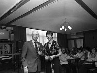 Castlebar International song Contest, 1977 - Lyons0005609.jpg  Castlebar Song Contest 1977.Renowed composer Jimmy Kennedy speaking at Saturday's presentations in Breaffy House with contestant Anne Lennon from Cavan. : Castlebar Song Contest, Kennedy, Lennon