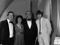 Castlebar International song Contest, 1979: Berger Dealers. - Lyons0005628.jpg  Castlebar Song Contest 1980.  Des Gilroy Marketing Manager Berger Paints at left and at right singer Johnny Logan centre with two guests at the Song Contest. : Castlebar Song Contest, Gilroy, Logan