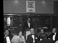 Castlebar International song Contest, 1982 - Lyons0005670.jpg  Castlebar Song Contest 1982.Padraic Flynn TD delivering his address of welcome to the delegates at the 1982 Song Contest.  Also included are Fred O'Donovan, Chairman RTE Authority, Ellie Kavanagh, Jim Kavanagh, President Castlebar Chamber of Commerce, Des Gilroy, Berger Paints and George Waters, RTE Director General. : Castlebar Song Contest, Flynn, Gilroy, Kavanagh, O'Donovan, Waters