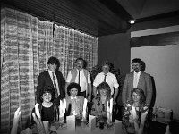 21st Castlebar Song Contes, 1986: Berger Dealers Dinner in Hotel Westport - Lyons0005715.jpg  Castlebar Song Contest 1986. Attending the Berger dealers' dinner in Hotel Westport.  Back row the singers and entertainers for the night. : Berger, Castlebar Song Contest