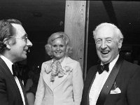 Castlebar Song Contest 1976 - Lyons0005772.jpg  Castlebar Song Contest 1976. Frank Murphy at left Manager of RTE concert orchestra. At right Jimmy Kennedy internationally famous composer and chairman of the jury and a guest. : Castlebar Song Contest, Kennedy, Murphy