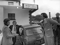 Castlebar Song Contest 1976 - Lyons0005777.jpg  Castlebar Song Contest 1976. Singer Des Smyth greeting an old friend Terry Wogan. Centre the late Tom Courell Connacht Telegraph. : Castlebar Song Contest, Courell, Smyth, Wogan