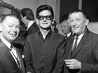 Roy Orbison in the Royal Ballroom, Castlebar, 1963.. - Lyons0012310.jpg  Roy Orbison in the Royal Ballroom, Castlebar, 1963. Mick Delahunty, leader of the famous dance band, singer and composer Roy Orbison and Paddy Jennings proprietor of the Royal Ballroom. : 1963 Roy Orbison in the Royal Ballroom 3.tif, Castlebar, Lyons collection, Personalities