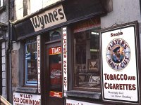Signage at Wynne's Newsagent Castlebar, 1983, - Lyons0012320.jpg  Signage at Wynne's Newsagent Castlebar, 1983, before the ban on cigarette advertising. : 1983 Sinage at Wynnes' Newsagent.tif, Castlebar, Lyons collection