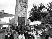 Students at the 1798 memorial in Castlebar. - Lyons0012351.jpg  Students at the 1798 memorial in Castlebar. : 197208 1798 Memorial in Castlebar.tif, Castlebar, Lyons collection