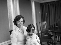 Una Lee, Breaffy House Hotel with her new dog, August 1979. - Lyons0012364.jpg  Una Lee, Breaffy House Hotel with her new dog, August 1979. : 197908 Una Lee with her dog.tif, Castlebar, Lyons collection