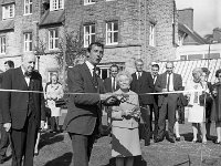 The opening of Jack Putt at Breaffy House Hotel, September 1969. - Lyons0012592.jpg  The opening of Jack Putt at Breaffy House Hotel, September 1969. Joe Carr Champion Irish golfer about to cut the tape. At left dentist Frank O'Brien President of Castlebar golf club and at right his wife. : 19690922 Opening of Jack Putt at Breaffy House 2.tif, Castlebar, Lyons collection