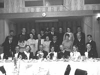 Thomas Greer, Castlebar retiring from the Fire Service, June 197 - Lyons0012631.jpg  Group photo at retirement of Thomas Greer from fire service, June 1970. : 1970 Misc, 19700625 Castlebar Fire Brigade Presentation in the Welcome Inn, Lyons collection