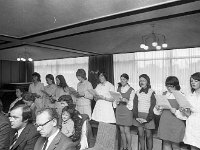 Tenth anniversary mass in Breaffy House Hotel, June 1973.  . - Lyons0012859.jpg  Tenth anniversary mass in Breaffy House Hotel, June 1973.  Members of the staff singing in the choir. : 19730629 10th Anniversary Mass in Breaffy House 2.tif, Castlebar, Lyons collection