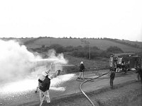 Castlebar fire-brigade in action, October 1977. - Lyons0012953.jpg  VW van on fire near Balla. Castlebar fire-brigade in action, October 1977. : 1977 Misc, 19771014 Castlebar fire-brigade in action 2.tif, Castlebar, Lyons collection